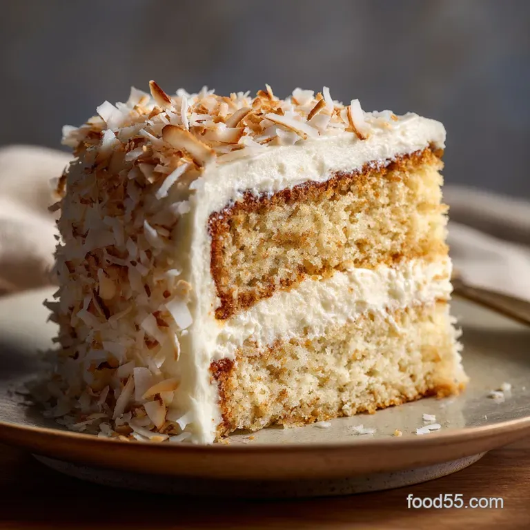 Creamy Coconut Cake Delight: the Queens Extra Moist Layer Cake presentation