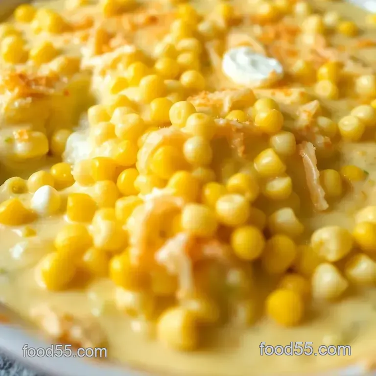 Creamy Corn and Cheese Bake: A Comforting Delight presentation