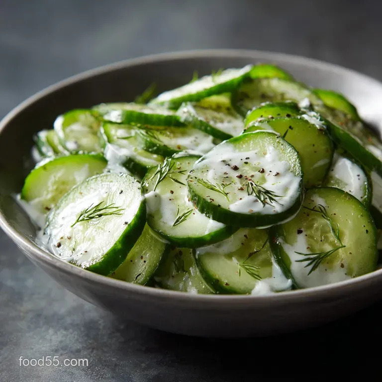 Cucumber Salad with Creamy Dill Sauce: Crisp Tangy Ready in 30 Mins