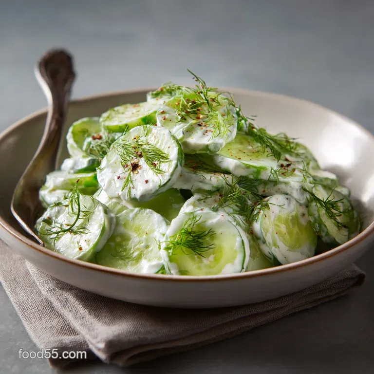 Creamy Cucumber Salad: the Quintessential Easy Side Dish presentation