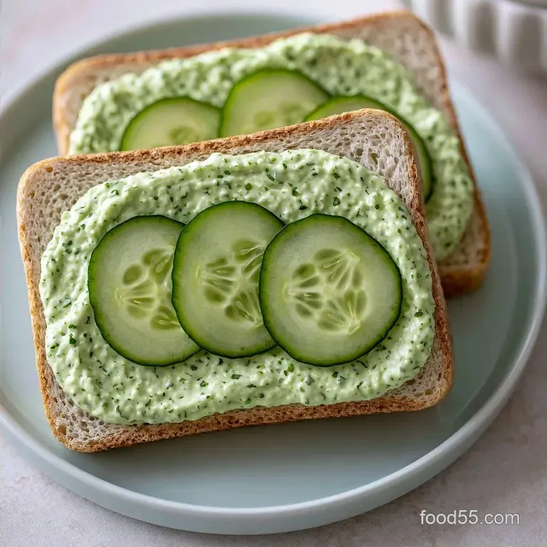 Creamy Cucumber Spread Sandwiches with Fresh Dill