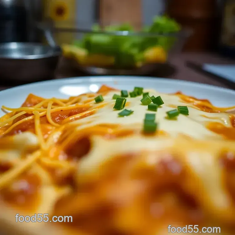 Creamy Delight: Cream Cheese Chicken Enchiladas presentation