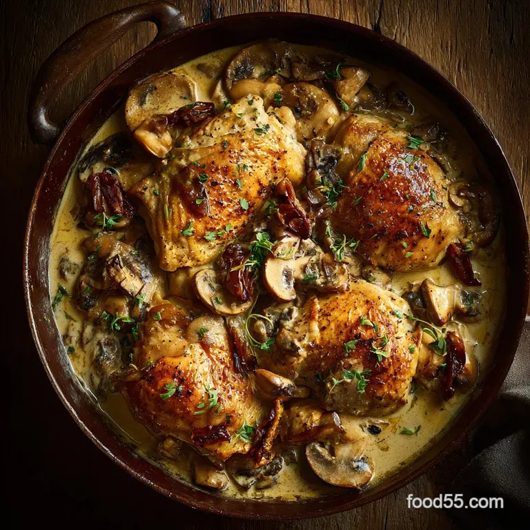 Dijon Chicken with Mushrooms: Our Ultimate Creamy Bistro Supper presentation