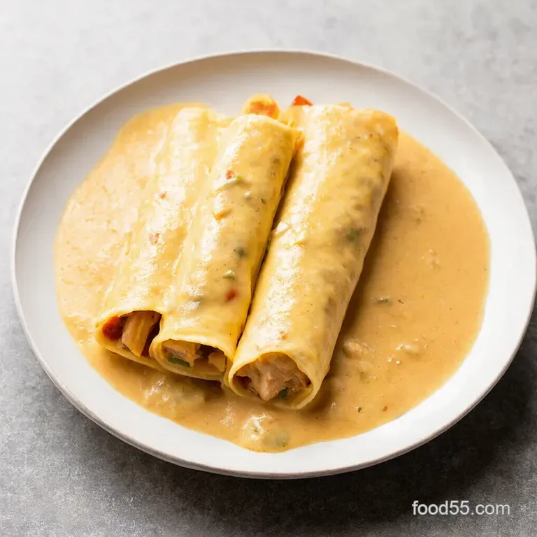 Creamy Dreamy Chicken Enchiladas with White Sauce