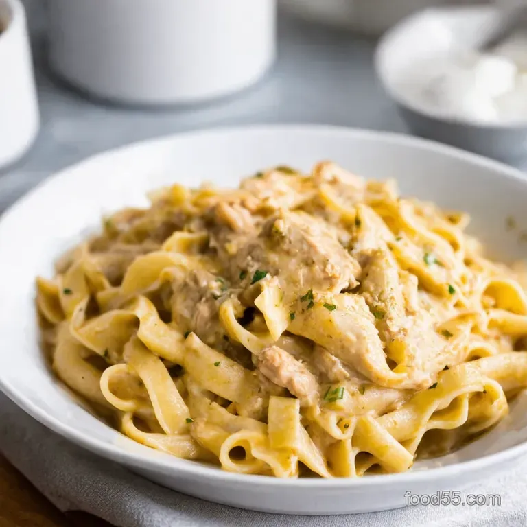 Creamy Dreamy Chicken Tetrazzini presentation