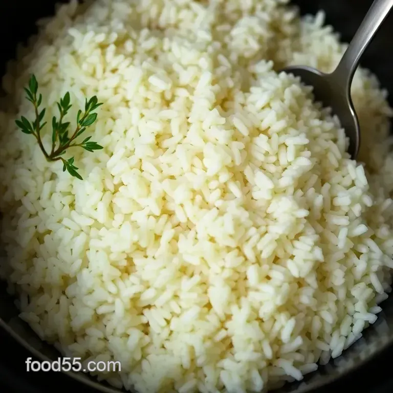 Creamy Herb Rice Delight presentation