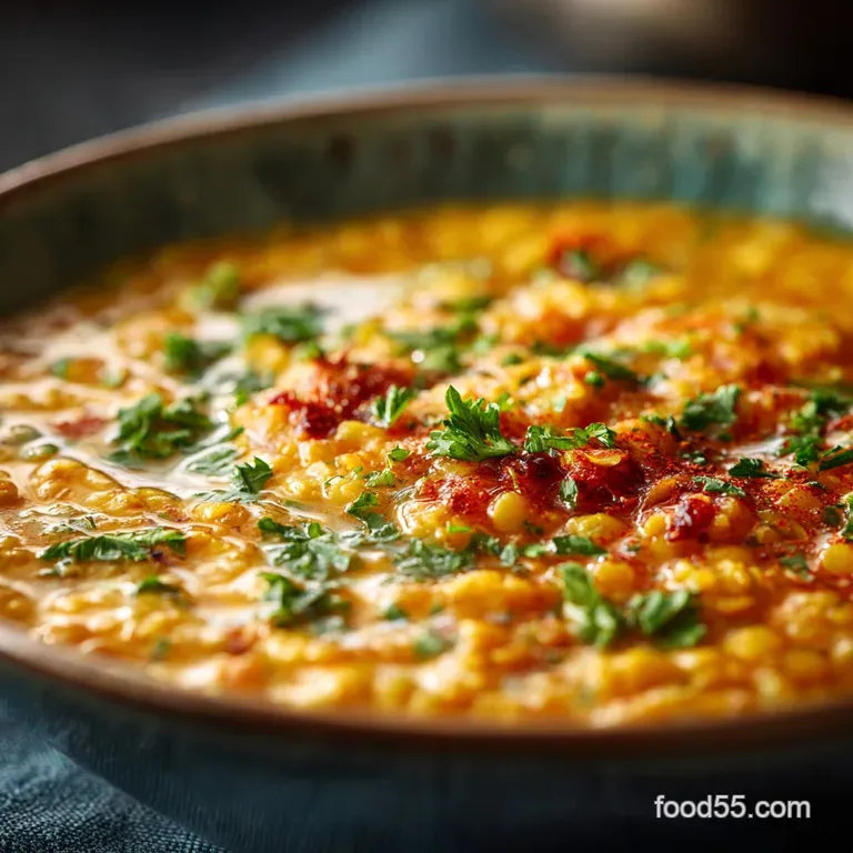 Healthy Soup the Creamy Red Lentil Turmeric Bowl Easy Clean Eating presentation