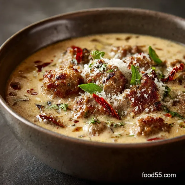 The Ultimate Cheesy Comfort Sausage Parmesan Cream Cheese Soup