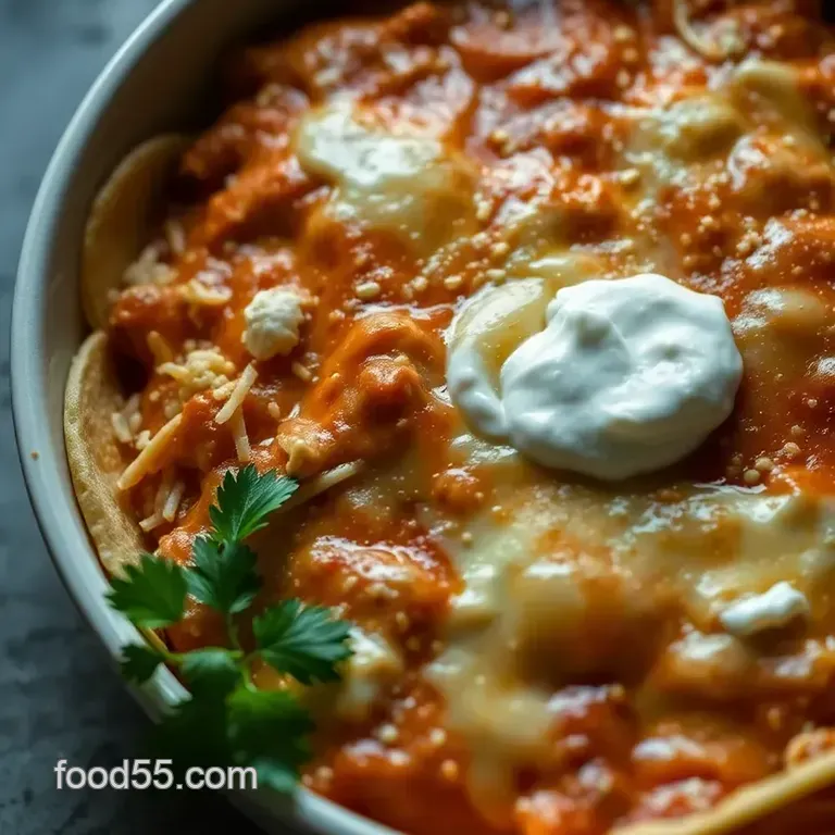 Creamy Sour Cream Chicken Enchiladas: A Tex-Mex Delight presentation