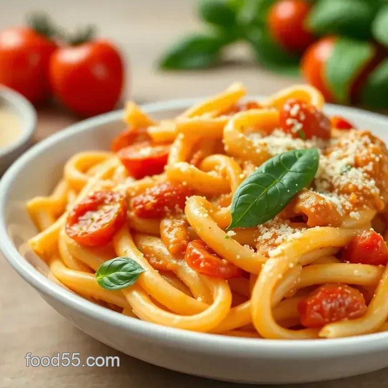 Creamy Tomato and Basil Penne with Burrata