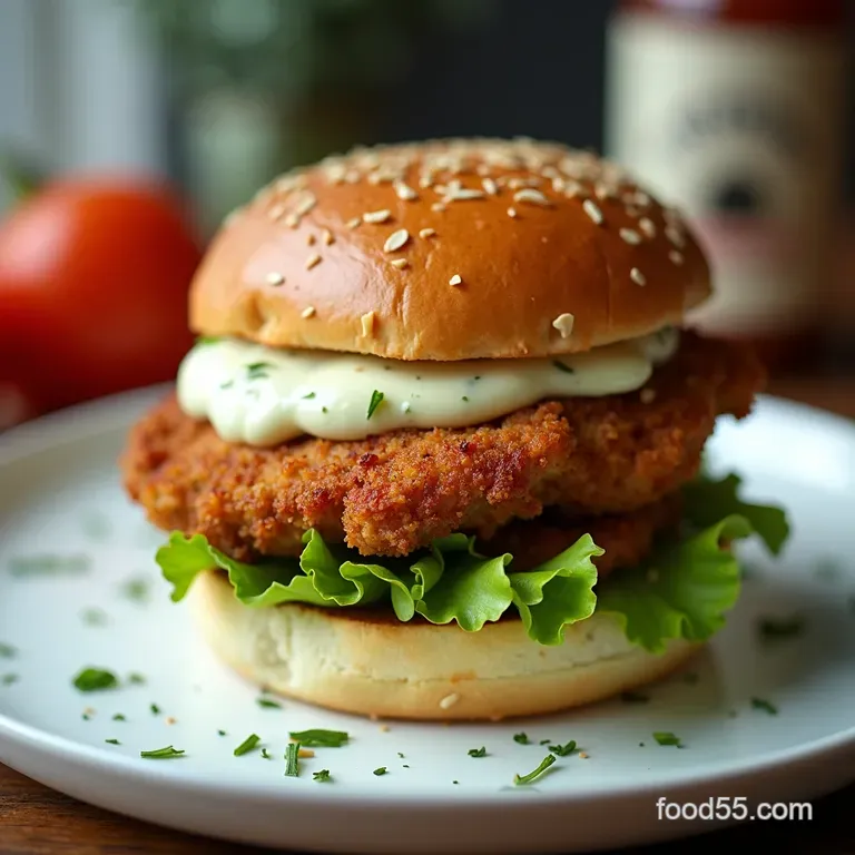 Crispy Air Fryer Chicken Sandwich with Tangy Herb Mayo My GoTo