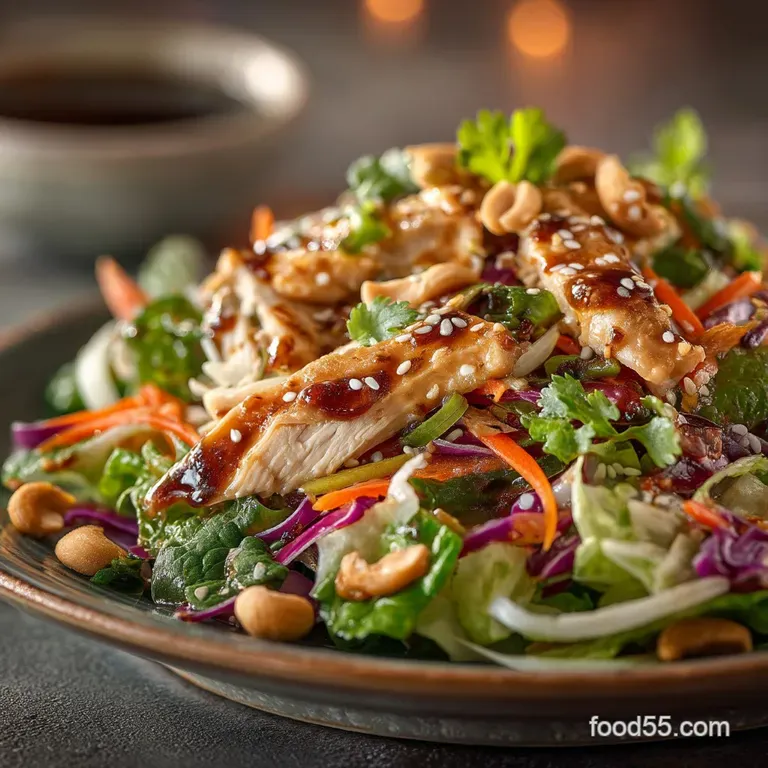 The Better Than Takeout Crispy Asian Chicken Salad with Tangy Sesame Vinaigrette