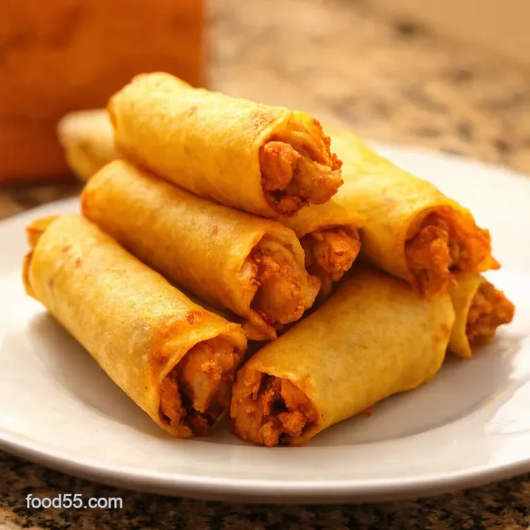Crispy Baked Chicken Taquitos Healthier Tastier Mexican Bliss presentation