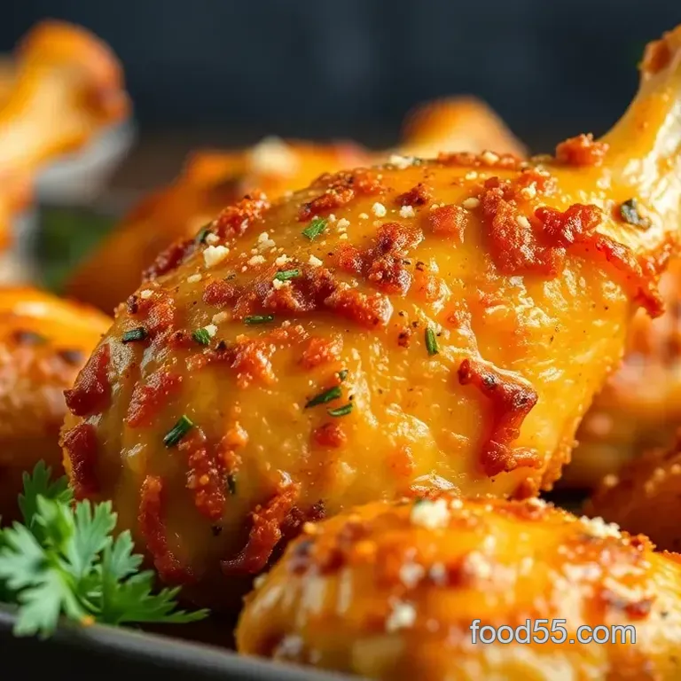 Crispy Baked Garlic Parmesan Chicken Drumsticks