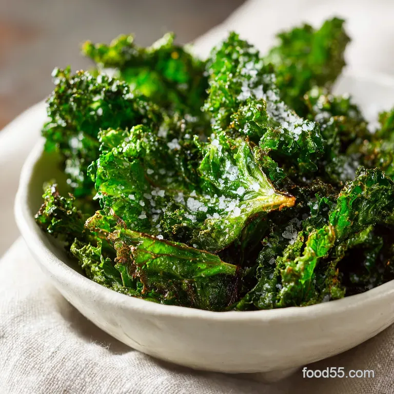 A heap of light green, crisp vegetable chips served in a minimalist white ceramic bowl on a marble surface.