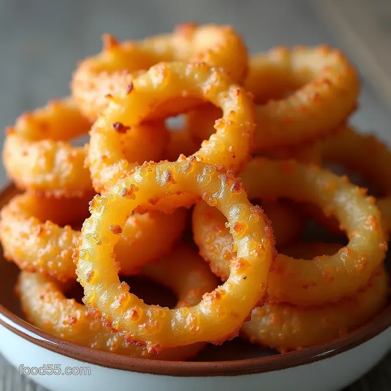 The Properly Crispy Baked Onion Rings Light Golden and Totally Addictive