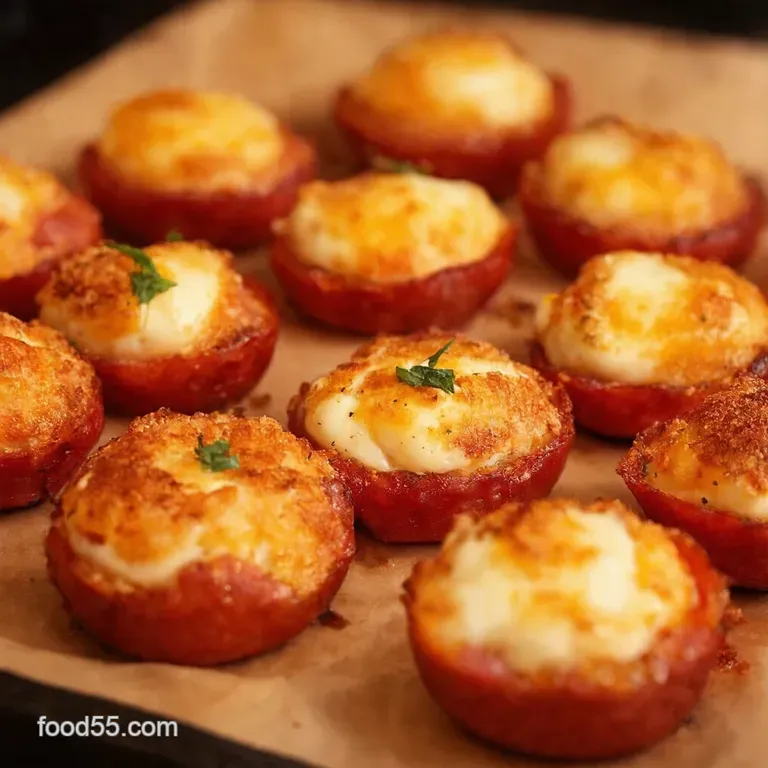 Crispy Baked Salami Mozzarella Bites presentation