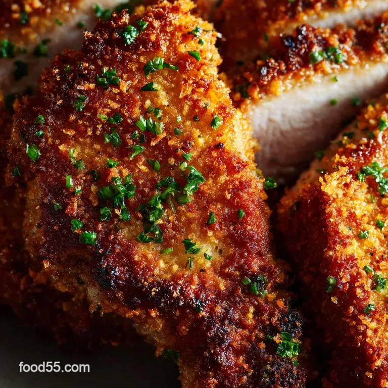 Crispy Breaded Air Fryer Pork Chops Chip Shop Crunch No Fryer Faff presentation