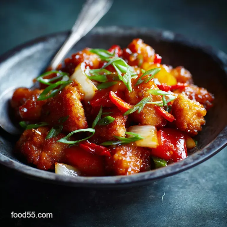 Sweet and Sour Chicken: Crispy Cantonese Takeaway Style at Home presentation