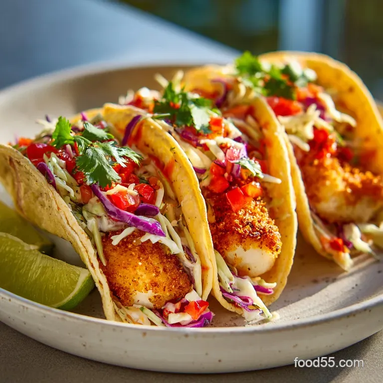 Crispy Fish Taco with Cilantro Lime