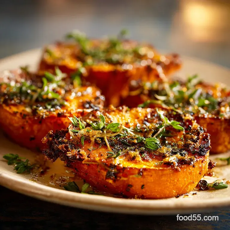 Smashed Sweet Potatoes: Crispy Garlic Herb Side Dish Made Easy presentation