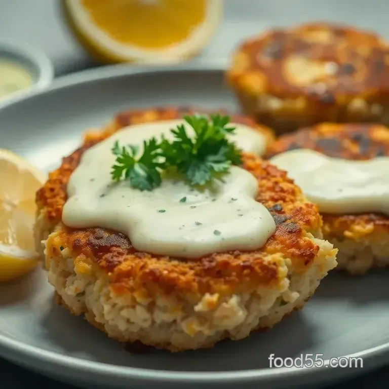 Crispy Imitation Crab Cakes with Zesty Lemon Dill Sauce