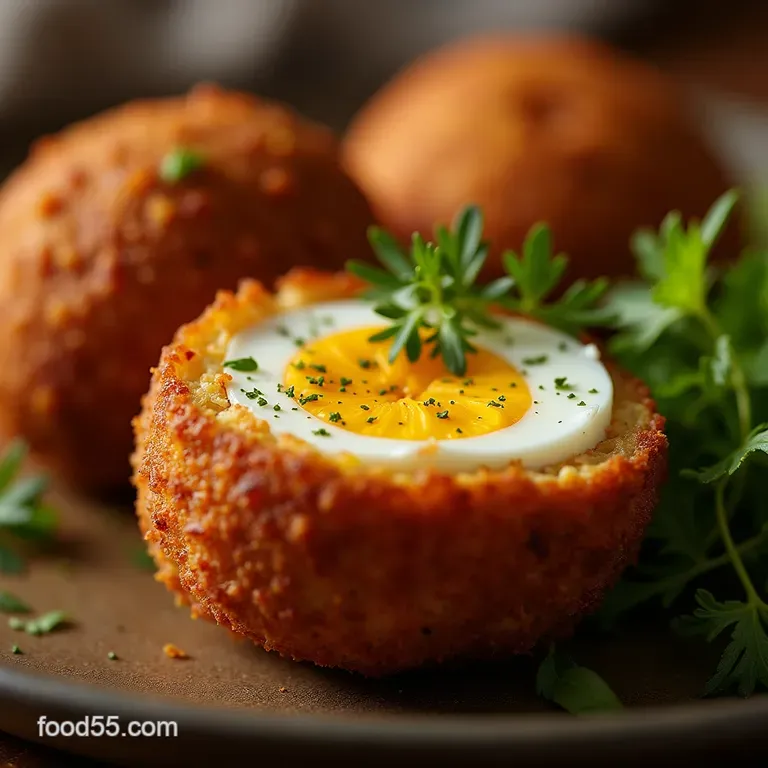The Proper Pub Classic Perfectly Crispy Scotch Eggs presentation