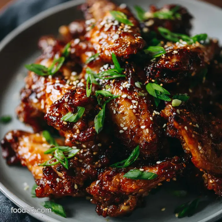 Koreanstyle Soy Garlic Chicken Wings the Ultimate Crispy Ganjang Chikin presentation