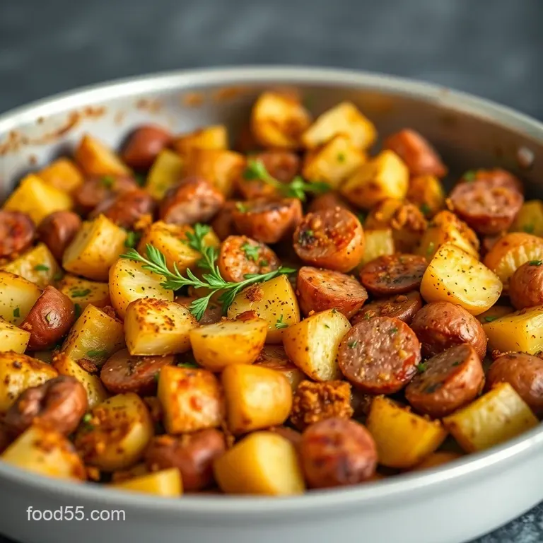 Crispy OnePan Roasted Potatoes Sausage Peppers