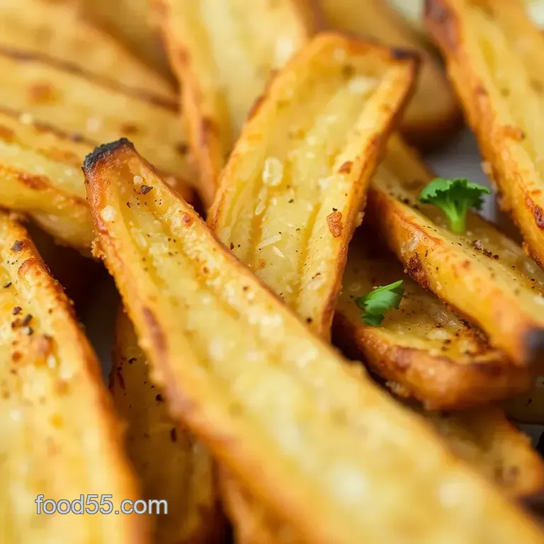Crispy Oven-Baked Rutabaga Fries with Rosemary & Garlic presentation