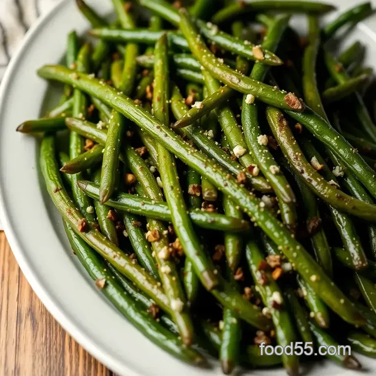 Crispy Oven-Roasted Green Beans: A Bright Side Dish presentation