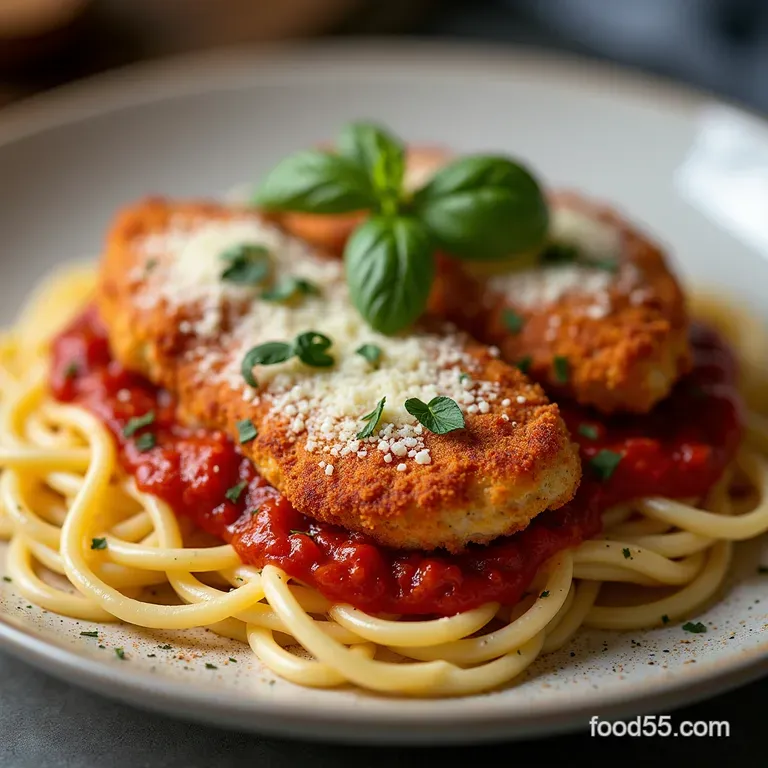 The Golden Standard Crispy Panko Chicken Parmesan with San Marzano Marinara