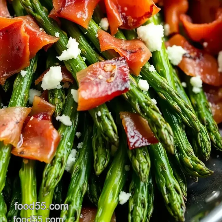 Crispy Prosciutto-Wrapped Asparagus presentation