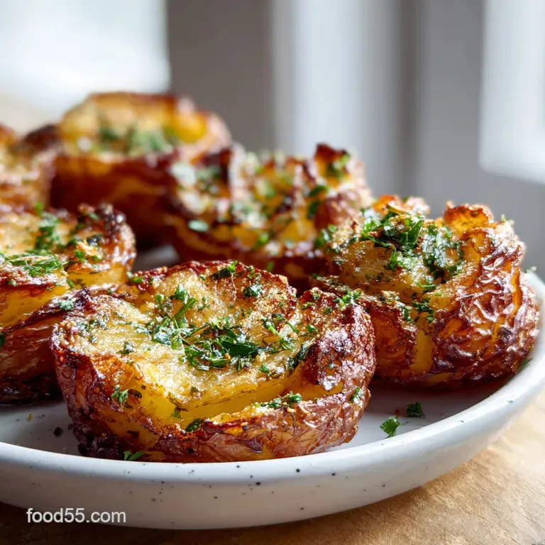 Smashed Potatoes: Crispy and Garlic-Infused