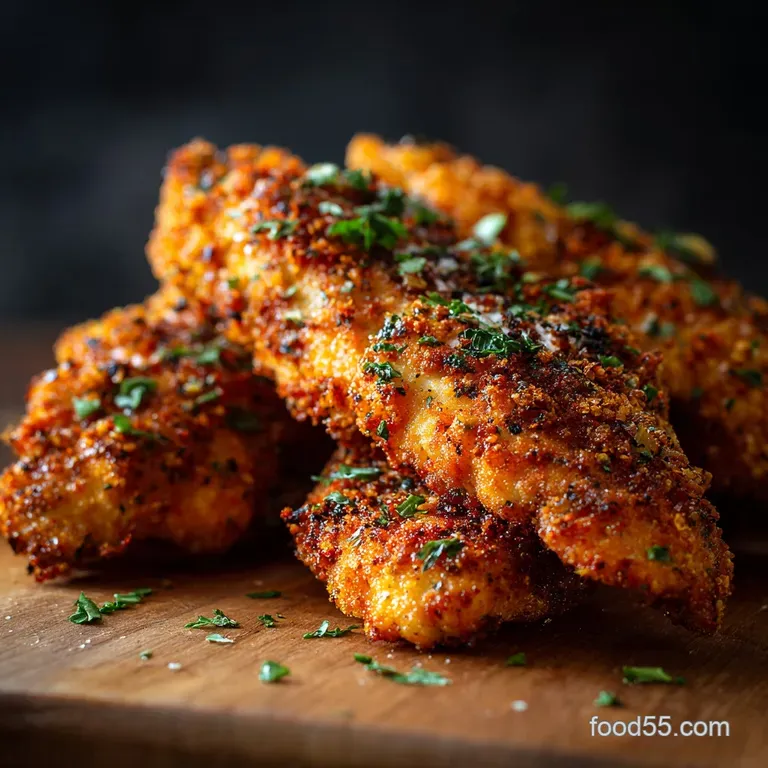 Crispy Fiery Favourites Spicy Baked Chicken Tenders presentation
