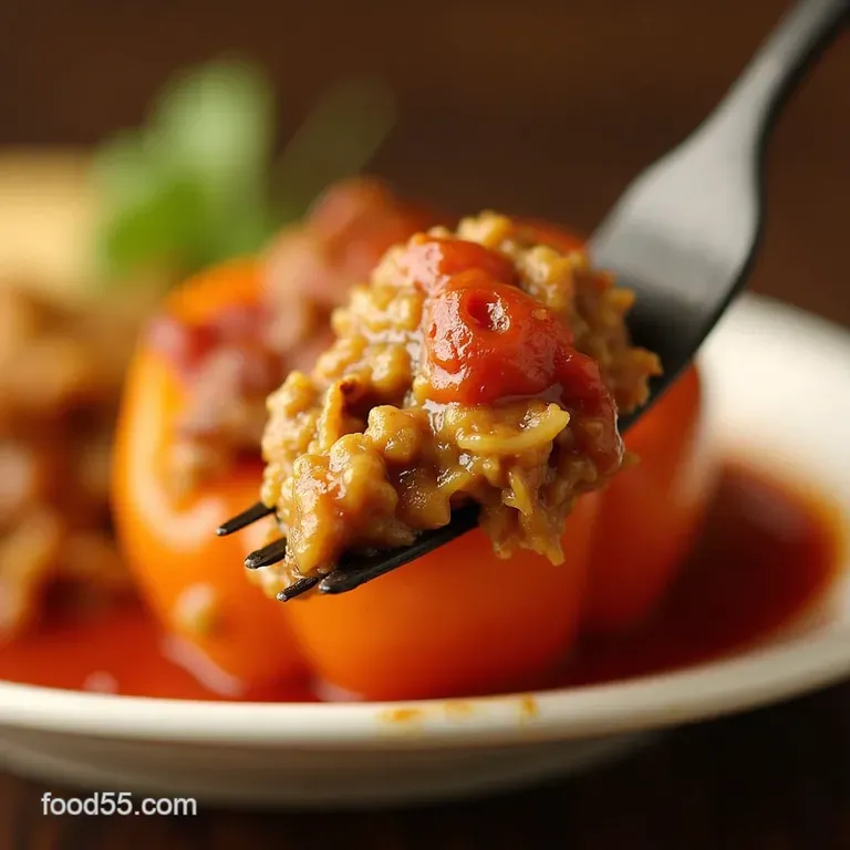 Slow Cooker Comfort the Easiest Crockpot Stuffed Peppers presentation