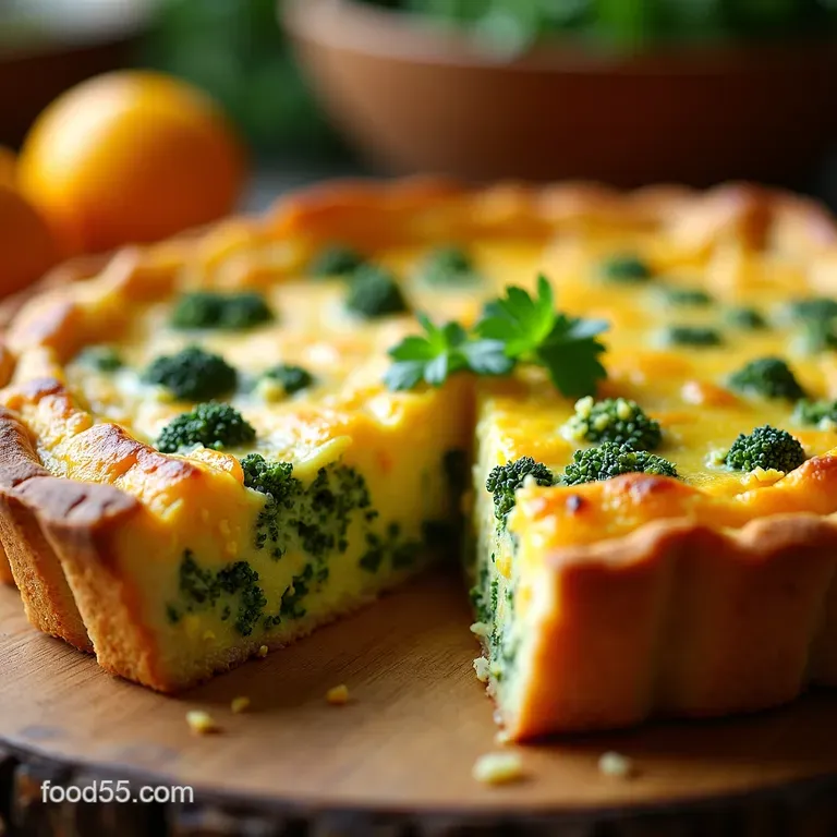 The Sunshine in a Dish Crustless Broccoli Cheddar Quiche Light Fluffy and Packed with Flavour presentation