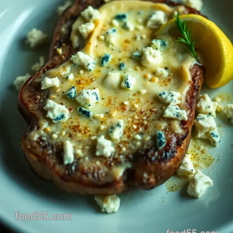 Decadent Blue Cheese Butter for Steak presentation