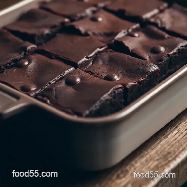Decadent Chocolate Droste Cocoa Powder Brownies presentation