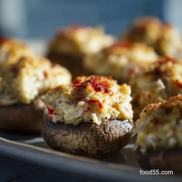 Decadent CrabStuffed Mushrooms