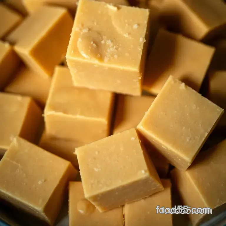 Decadently Easy Peanut Butter Fudge presentation
