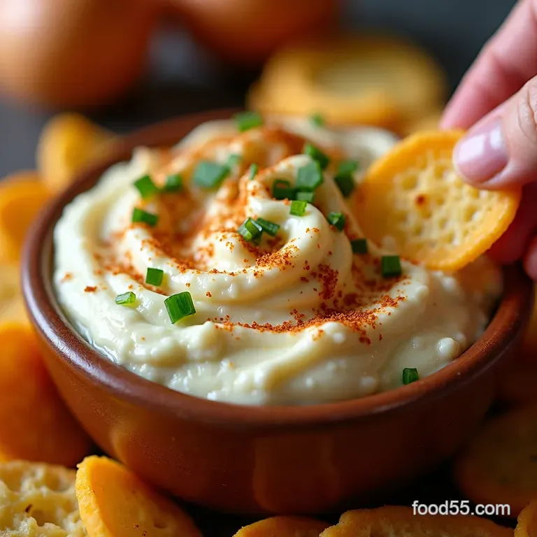 Deeply Caramelized Onion Dip Creamy Sweet Savory Party Dip presentation
