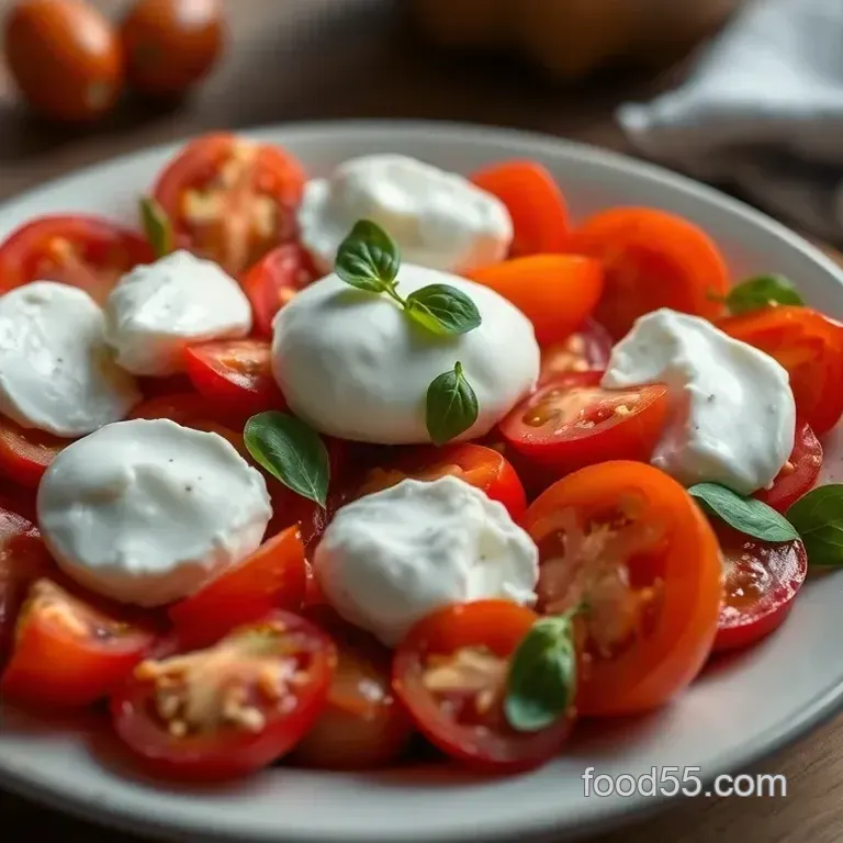 Delicious Burrata Caprese Salad