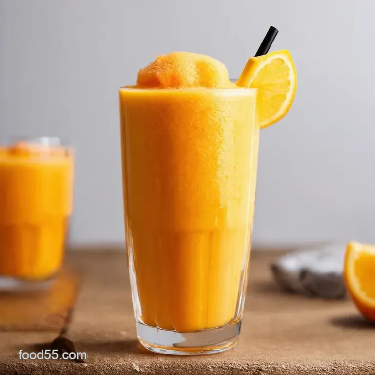 Dreamy 3Ingredient Creamsicle Slushy Sunshine in a Glass presentation