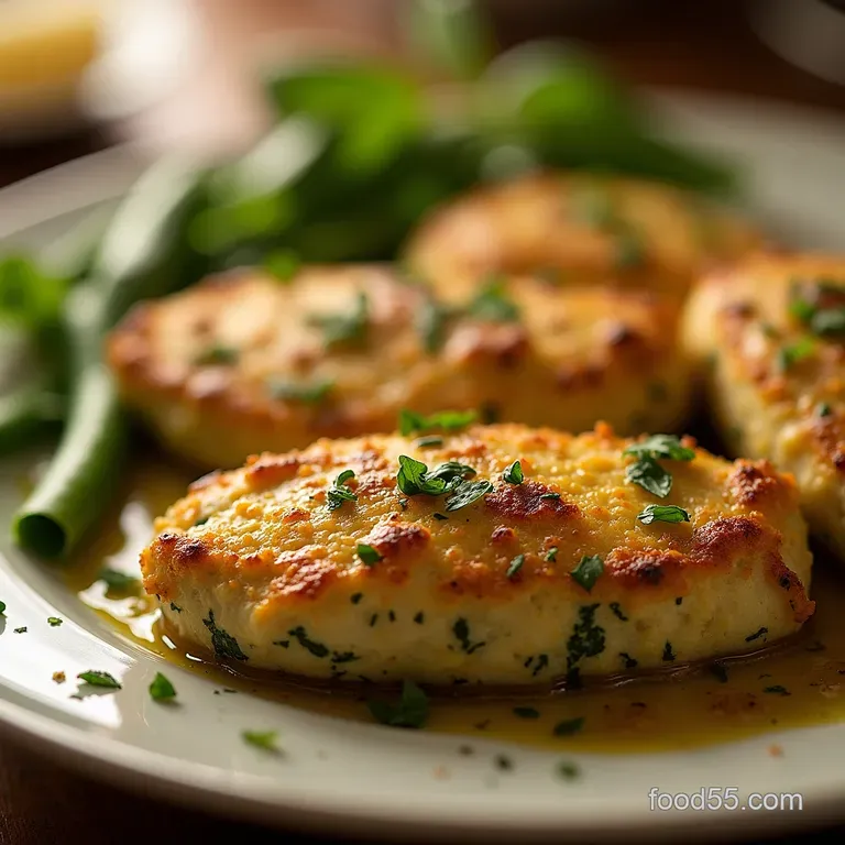 Sunshine in the Oven Effortless Baked Pesto Chicken with Parmesan Crust presentation