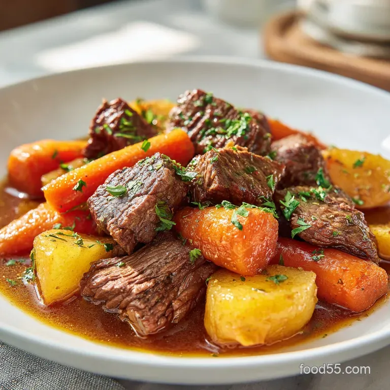 Easy Crockpot Meal with Beef and Carrots