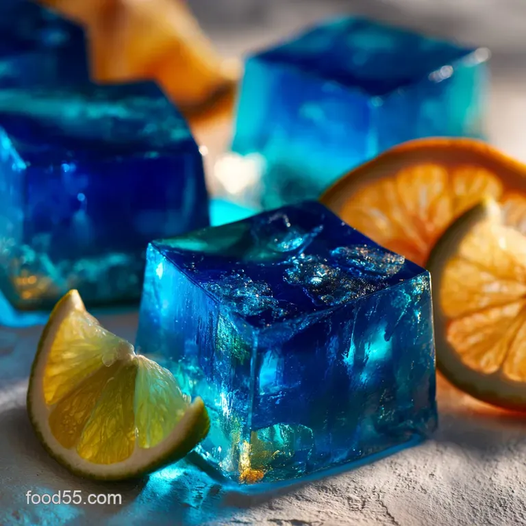 Blue Hawaiian Jello Shots with Malibu Rum (Easy Summer Recipe) presentation