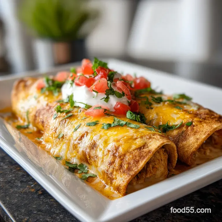 Homemade Chicken Enchiladas with Red Sauce