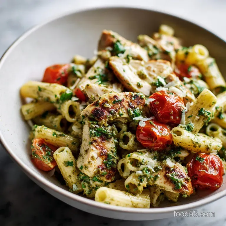 Chicken Pesto Pasta: the Proper Job 35-Minute Weeknight Recipe presentation
