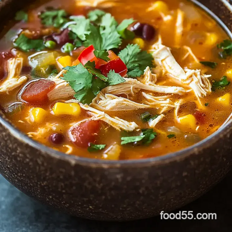 Easy Chicken Tortilla Soup - Fiesta in a Bowl! presentation